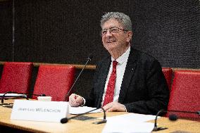 Hearing of Jean-Luc Melenchon at the National Assembly - Paris