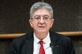 Hearing of Jean-Luc Melenchon at the National Assembly - Paris
