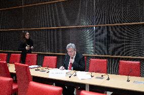 Hearing of Jean-Luc Melenchon at the National Assembly - Paris