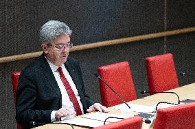 Hearing of Jean-Luc Melenchon at the National Assembly - Paris