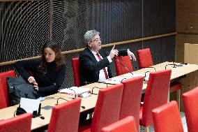 Hearing of Jean-Luc Melenchon at the National Assembly - Paris