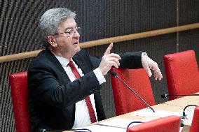 Hearing of Jean-Luc Melenchon at the National Assembly - Paris