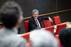 Hearing of Jean-Luc Melenchon at the National Assembly - Paris