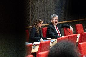Hearing of Jean-Luc Melenchon at the National Assembly - Paris