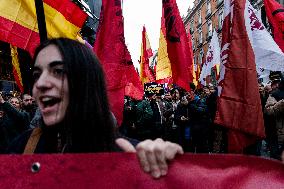 Frente Obrero Protest Against the 78 Constitution - Madrid