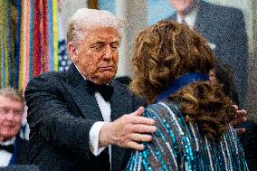 President Donald Trump Awards 2025 Kennedy Center Honorees With Medallions