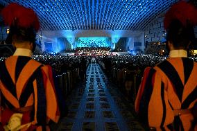 Pope Leo XIV Attends Michael Buble Concert - The Vatican