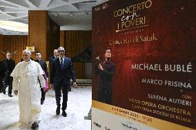 Pope Leo XIV Attends Michael Buble Concert - The Vatican