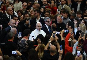 Pope Leo XIV Attends Michael Buble Concert - The Vatican