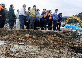 Japan PM visits disaster-hit areas in Ishikawa Pref.