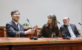 Nobel laureate Sakaguchi in Stockholm