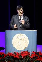 Nobel laureate Sakaguchi in Stockholm