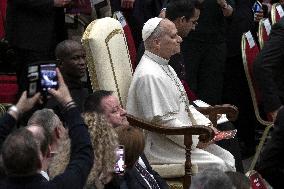 Pope Leo XIV At Vatican Concert For Needy