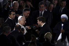 Pope Leo XIV At Vatican Concert For Needy