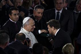 Pope Leo XIV At Vatican Concert For Needy