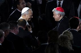 Pope Leo XIV At Vatican Concert For Needy