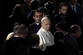 Pope Leo XIV At Vatican Concert For Needy