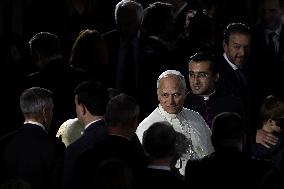 Pope Leo XIV At Vatican Concert For Needy
