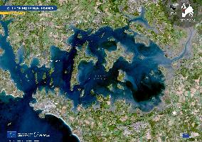 Satellite View of Gulf of Morbihan - France