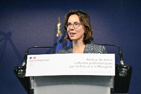 Return of prehistoric cultural property to the Mongolian authorities in Paris FA