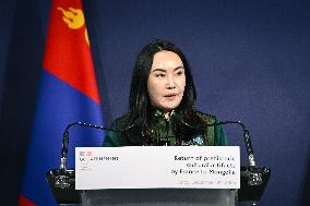 Return of prehistoric cultural property to the Mongolian authorities in Paris FA