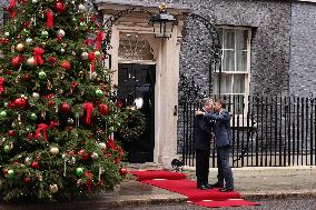 Macron Arrives at Downing Street - London