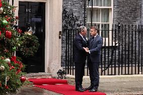 Macron Arrives at Downing Street - London