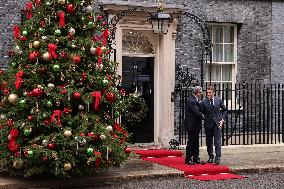 Macron Arrives at Downing Street - London