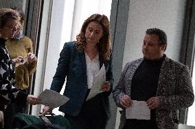 Marine Tondelier Press Conference about the Presidential Election - Paris