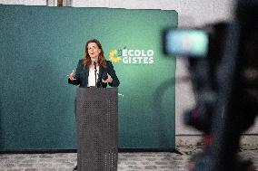 Marine Tondelier Press Conference about the Presidential Election - Paris