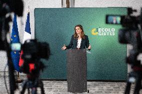 Marine Tondelier Press Conference about the Presidential Election - Paris