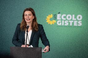 Marine Tondelier Press Conference about the Presidential Election - Paris