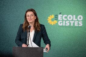 Marine Tondelier Press Conference about the Presidential Election - Paris