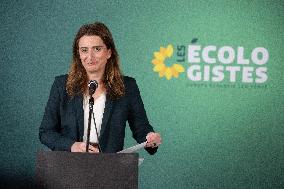 Marine Tondelier Press Conference about the Presidential Election - Paris