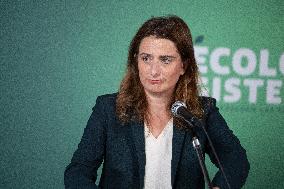 Marine Tondelier Press Conference about the Presidential Election - Paris