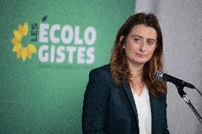 Marine Tondelier Press Conference about the Presidential Election - Paris