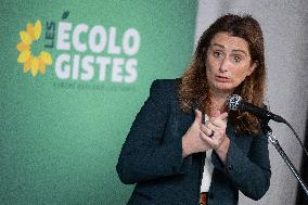 Marine Tondelier Press Conference about the Presidential Election - Paris