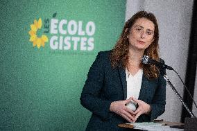 Marine Tondelier Press Conference about the Presidential Election - Paris