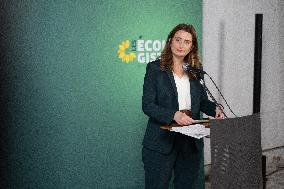 Marine Tondelier Press Conference about the Presidential Election - Paris