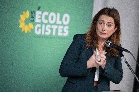 Marine Tondelier Press Conference about the Presidential Election - Paris