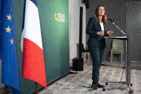 Marine Tondelier Press Conference about the Presidential Election - Paris