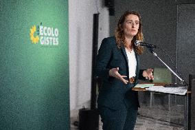 Marine Tondelier Press Conference about the Presidential Election - Paris