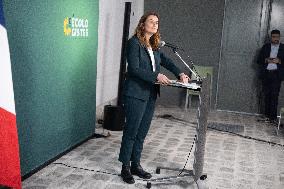 Marine Tondelier Press Conference about the Presidential Election - Paris