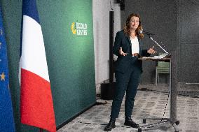 Marine Tondelier Press Conference about the Presidential Election - Paris