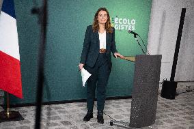 Marine Tondelier Press Conference about the Presidential Election - Paris