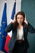 Marine Tondelier Press Conference about the Presidential Election - Paris