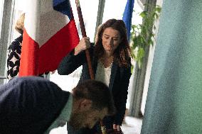 Marine Tondelier Press Conference about the Presidential Election - Paris