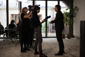 Marine Tondelier Press Conference about the Presidential Election - Paris