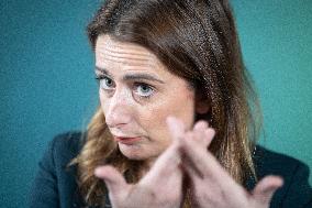 Marine Tondelier Press Conference about the Presidential Election - Paris