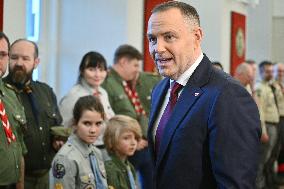 Bethlehem Light of Peace at The Presidential Palace - Warsaw